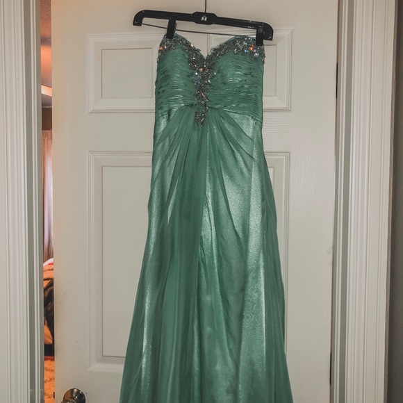 Teal prom dress form Prom Girl - Picture 3 of 3